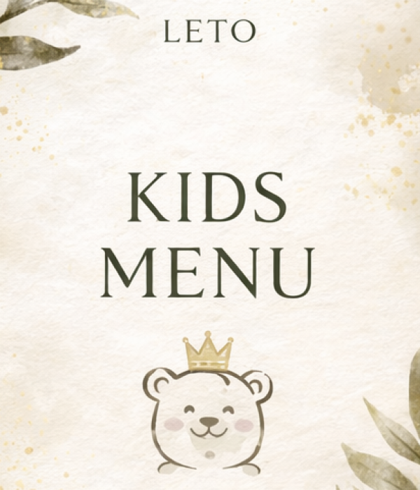menu for kids